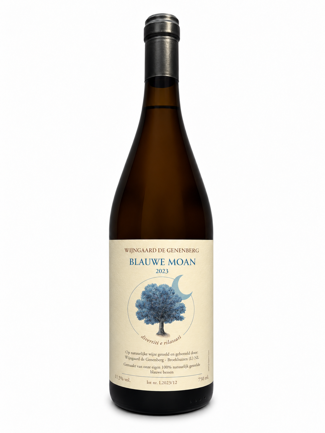 Doos Blauwe Moan 2024 (blauwe bessen wijn), 6 flessen, 0,75 L